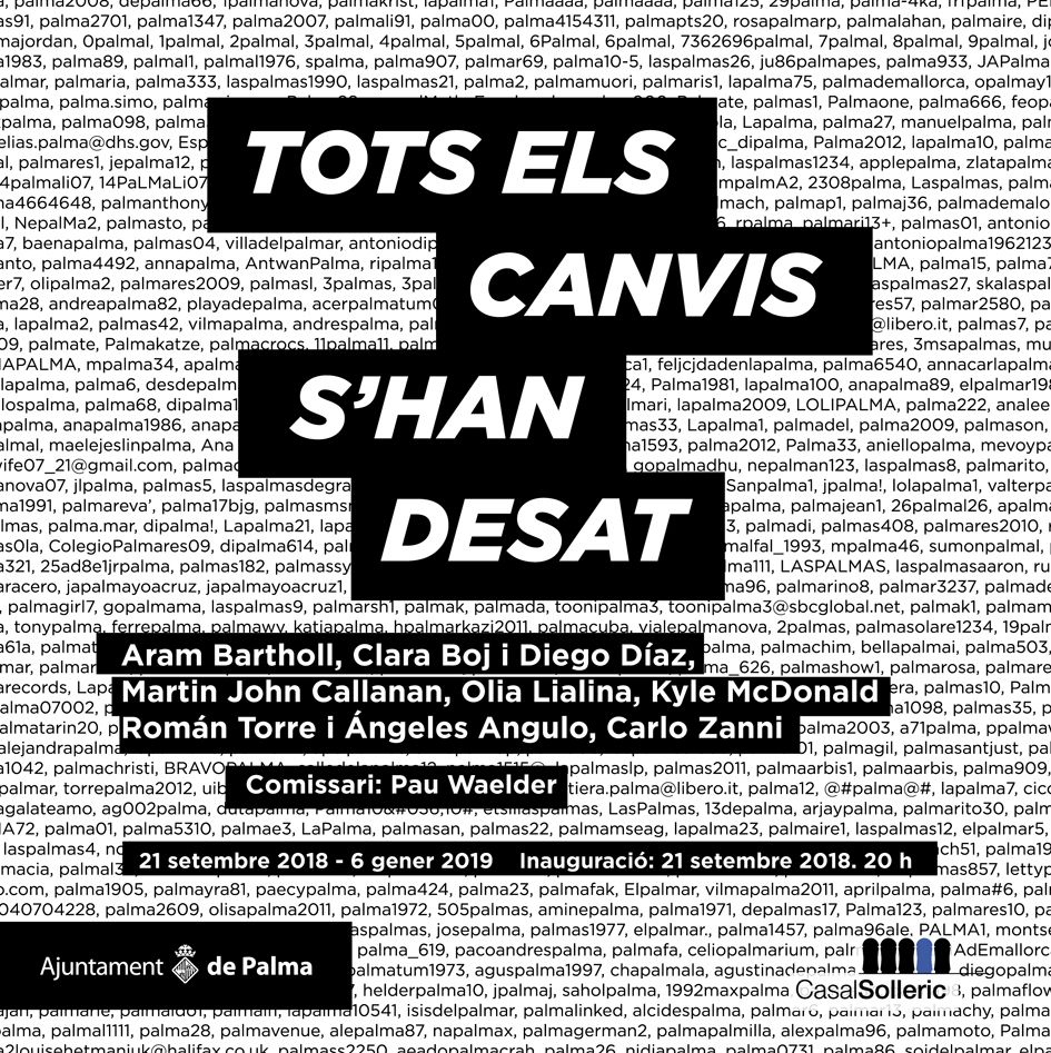 Invitación Tots els canvis s'ham desat