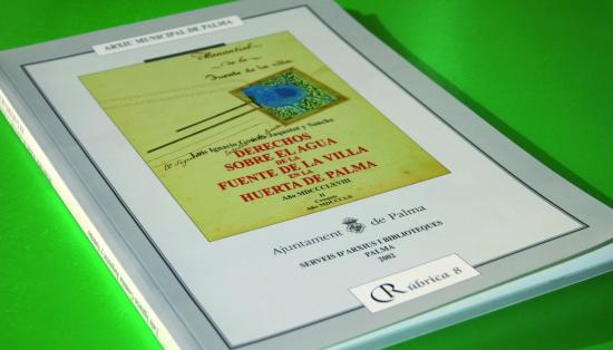 Derechos sobre el agua de la fuente de la villa en la huerta de Palma II